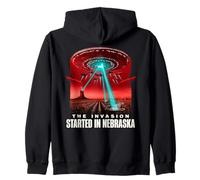 Thriller de Science-Fiction Alien Invasion du Nebraska Sweat à Capuche