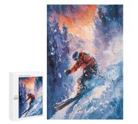 Thrilling Descent : Décoration du Nouvel an, 1000 PCS Puzzle-Image en Bois, pour Un Loisir Créatif en Intérieur