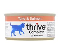 Thrive Complete Lot de 12 boîtes de 75 g de nourriture humide pour chat (thon et saumon)