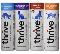 Thrive Friandises pour chat - Assortiment poulet, poisson blanc, thon et foie de poulet (lot 4)