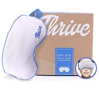 Thrive Masque chauffant pour les yeux secs, gonflés, roses et enflés - Compresse lestée approuvée par la FSA HSA - Passe au congélateur et au micro-ondes pour soulager le chaud ou le froid - Masque