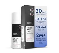 ThriveCo Stretch Marks Expert Crème sérum cliniquement prouvée pour enlever les vergetures et cicatrices rouges et blanches, infusée avec Collarev®, Striover™, huile de cynorrhodon femmes et hommes