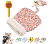 Thrivenget Cozy Pet Nest for Cats and Dogs, 360° Warm Semienclosed Soft Plush Pet Sleep Bags, 2 Sizes Soft Plush Feline Bed, Portable Pets Nest for All Seasons Indoors (A,18 * 22in)