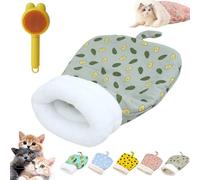 Thrivenget Cozy Pet Nest for Cats and Dogs, 360° Warm Semienclosed Soft Plush Pet Sleep Bags, 2 Sizes Soft Plush Feline Bed, Portable Pets Nest for All Seasons Indoors (D,18 * 22in)