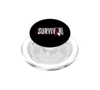 Throat Cancer Shirt Oral Head Neck Cancer Awareness Survivor PopSockets PopGrip pour MagSafe
