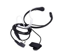 Throat Mic Earpiece Headset Finger PTT for Baofeng UV5R 888S Kenwood TK Series Radio Walkie Talkie