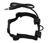 Throat Mic Oreillette Casque, Réduction du Bruit Réglable Microphone Amovible BlackThroat 7.1mm Tactique Laryngophone z Tactique Gorge Militaire Noir