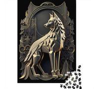 Throne of The Golden Wolf Plaque en Métal Rustique 38x26cm/1000pcs pour Le Pub Ou Le Café, Cadeau De Crémaillère pour Les Passionnés D’Ambiance Café