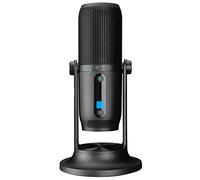 Thronmax Mdrill One Microphone Professionnel sur Pied pour Gaming/Streaming/Youtube/ASMR/PC/Podcast Micro Cardioide Omnidirectionnel Binaural Stéréo 3 Condensateurs 48 kHz 16 bit 032610 Noir