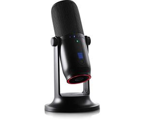 Thronmax Mdrill One Microphone Professionnel sur Pied pour Gaming/Streaming/Youtube/ASMR/PC/Podcast Micro Cardioide Omnidirectionnel Binaural Stéréo 3 Condensateurs 48 kHz 16 bit 032610 Noir
