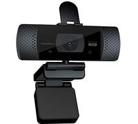 THRONMAX Stream GO X1 PRO 1080P Full HD Webcam with Auto Focus, Built-In Noise-Reducing Dual Microphone, Automatic Low Light Correction, 90 Degree View, Plug and Play USB Camera & Tripod Stand - Black