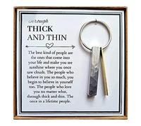 Through Thick And Thin Keychain | Porte-clés exquis en alliage métallique,Bijoux en alliage métallique personnalisé, pendentif exquis pour les camarades de classe Friends Colleague Graduation Leaving