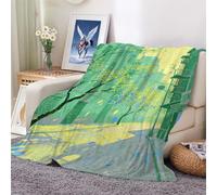 Throw Blankets Green Town Streets Blankets Warm Cozy Flannel Blanket for Couch Bed Sofa Home Decor 100x130cm