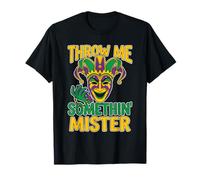 Throw Me Somethin Mister Jester Masque Perles Défilé Carnaval T-Shirt
