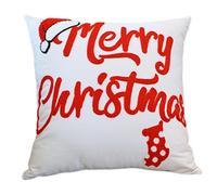 Throw Pillow Cover | 18 x 18 inch Pillowcase,Embroidered Christmas Winter Pillow Covers - for Living Room, Bedroom, Couch, Festival, Winter