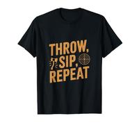 Throw Sip Repeat - Funny Hache Throwing T-Shirt Graphique avec Valeur