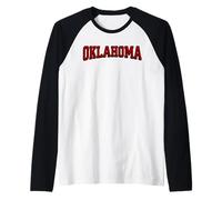 Throwback Oklahoma Classic Varsity Vintage OK Manche Raglan