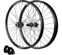 Thru axle,24inch,Jeu De Roues VTT 26/27,5/29 Pouces, Roue VTT Dirt Jump/XC/AM De 35 Mm De Large, Jante 32 Trous, Frein À Disque, Fixation À Vis 135 Mm pour Cassette 7-12 Vitesses