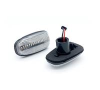 THRU Compatible avec C&evrolet pour Corvette C6 2005 2006 2007 2008 2009 2010 2011 2012 2013 Feu De Position Latéral À Lentille Transparente, Clignotant Dynamique Clignotants Répétiteurs