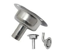 Thru Hull Exhaust Skin - Stainless Steel Vent Port, Marine Hose Pipe Connector, Breather Outlet Hardware Fitting Structure | For Ship Kayak Yacht Marine Engine Exhaust Ventilation Installation