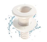 Thru Hull Fitting - Yacht Straight Through Hull Connector, Marine Deck Drain Installation Component, Resistant Waterproof Structure, Durable Boat Plumbing Hardware System | Boat Drainage Set