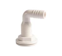 Thru Hull Scupper Flapper - ABS 8,2 x 5,1 cm Thru Hull Fittings | 90 degrés Elbow Angled White Finish,Marine Thrus Drain Connector | Easy Installation Water Drainage Port for Boats Yachts Marine