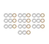 Thrust Ball Bearing Set 10pcs | High Accuracy F5 Series 5mm Bore | Miniature Steel Bearings for Machinery/Equipment / 3D Printers | Low Friction & High Speed (F5-11M 5 * 11 * 4.5mm)