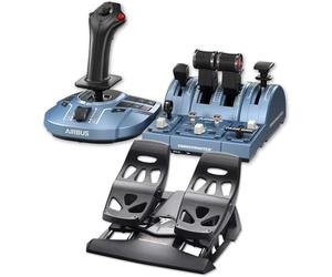 Thrustmaster TCA Captain Pack X Airbus Edition + TFRP Rudder Pedals - Pack Simulation de Vol Complet pour Xbox Series X|S & PC - Répliques Airbus A320neo