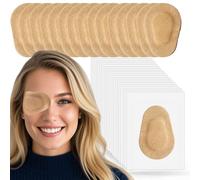 THSIREE Lot de 45 patchs adhésifs pour les yeux pour adultes, cache-œil médical, jetables, respirants, pour amblyopie, sans latex, taille standard 8,4 x 7,6 cm, couleur chair