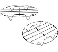 Thstheaven Lot de 2 grilles rondes en acier inoxydable et grille de refroidissement pour friteuse à air instantané autocuiseur (18 cm x 2)