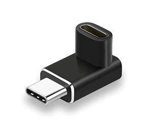 Thsucords Adaptateur coudé USB C 90 Degrés, Haut et Bas PD 100W 20Gbit/s USB Type C 3.2 Gen2 Mâle vers Femelle Extension vidéo 4K pour Steam Deck, Switch, MacBook