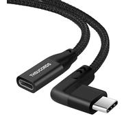 Thsucords Câble Extension USB C 100W 3M, 10Gbps Angle Droit 90 Degrés USB C 3.2 Mâle vers Femelle Compatible avec MacBook,iPad Pro,Nintendo Switch,Steam Deck