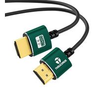 Thsucords Câble HDMI fin 7,5M, Ultra doux Câble HDMI vers HDMI extrêmement flexible et fin Supporte haute vitesse 4K@60Hz, 18Gbps, 2160p 1080p