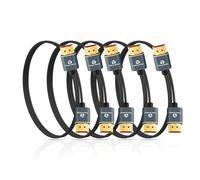Thsucords Extra Slim 4K 8K Câble HDMI 2M Lot de 5, Ultra Fins Flexibles HDMI 2.1 Souple et haute vitesse 4K@120Hz 8K@60Hz 48gbps compatible Roku tv/HDTV/PS5/Blu-ray(3 Pièces)