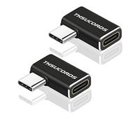 Thsucords Lot de 2 Adaptateurs Extension USB C Angle Droit, Extension Mâle 90 degrés Gauche vers Femelle PD 100W 20Gbit/s Type C 3.2 Gen2 4K@60Hz pour Steam Deck, Switch, MacBook