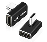 Thsucords Lot de 2 Adaptateurs USB C 90 Degrés, USB de Type C 3.2 Gen2 100W 20Gbit/s mâle vers Femelle, Extension vidéo 4K @ 60 Hz pour Steam Deck, Switch, MacBook