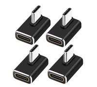 Thsucords Lot de 4 Adaptateurs USB C 90 Degrés, USB de Type C 3.2 Gen2 100W 20Gbit/s mâle vers Femelle, Extension vidéo 4K @ 60 Hz pour Steam Deck, Switch, MacBook