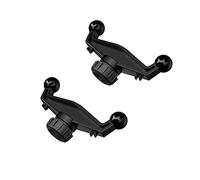 ThtRht Lot de 2 adaptateurs répartiteurs de 17 mm à rotule 1 à 2 têtes pour double prise de courant Support de fixation Clip de serrage Support de téléphone portable Voiture Tableau de bord Téléphone Tablette Cam
