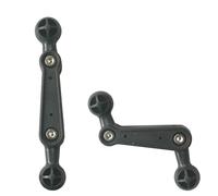 ThtRht Lot de 2 bras d'extension double face de 17 mm avec rotule - Adaptateur de connecteur pour GPS Garmin - Support de téléphone de voiture - Support de téléphone portable - Support de téléphone