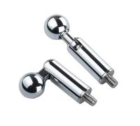 ThtRht Lot de 2 connecteurs à tête sphérique de 17 mm à filetage de vis de 6,35 mm à 20 mm en acier inoxydable très résistant pour caméra GoPro, trépied, support de téléphone, vélo, moto, guidon