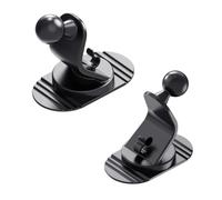 ThtRht Lot de 2 supports de téléphone pour tableau de bord de voiture - Support adhésif de 17 mm - Connecteur à rotule - Adaptateur de support pour voiture, GPS, caméra embarquée - Pince magnétique