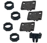 ThtRht Lot de 4 supports de fixation à rotule de 17 mm vers 4 boutons de verrouillage pour écran Carplay, caméra de recul, moniteur de voiture, stéréo, GPS, vélo, guidon, sac, téléphone