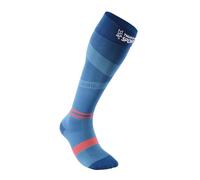 Thuasne - Chaussettes Hautes de Compression Running Sport UP ACTIV - Compression Dégressive de la Cheville vers le Mollet - Fabriquées en France - Bleu glacier/Perle/Corail, 39-42, M, Normal (<44cm)