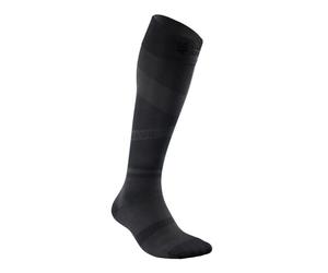 Thuasne - Chaussettes Longues de Récupération UP RECOVERY - Compression Dégressive de la Cheville vers le Mollet - Fabriquées en France - Noir, 39-42, L, Normal