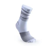 Thuasne - Chaussettes Mi-Mollet Grip Performance - Compression Dégressive de la Cheville vers le Mollet - Confort Anatomique - Grip Anti-Dérapant - Idéal Sports Collectifs - Blanc, 43/46L