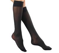 Thuasne Mi-Bas Chaussette de Contention Venoflex Secret Transparence, 7 coloris, 5 tailles, Contention femme classe 2 - Noir