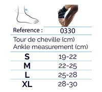 Thuasne Chevillère Sport – Noir / Bleu – Taille S