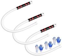 THUCHENYUC Bâton De Lampe De Poche LED Pliable, Bâton Lumineux LED Flexible De 27 Pouces, Lampe De Travail LED Pliable Avec Lumen Élevé Et 3 Modes De Luminosité for Les Mécaniciens(3pcs)