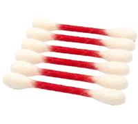 THUCHENYUC Cotons-tiges Jouets for Chat avec Herbe À Chat, Jouet for Chat Q Tip - Paquet De 6 Bâtons À Mâcher Géants for Chaton, Cordes De Dentition Dentaires Durables, Kickers Interactifs(Red)