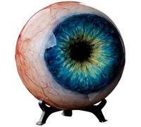 THUCHENYUC Décor d'oeil De Monstre Hyper Réaliste, Ornement De Globe Oculaire Réaliste Et Effrayant avec Iris Vert Foncé Et Veines Rouges for Bureau, Bibliothèque Maison Hantée Cadeau(Blue,2.36in)